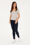 Women's Gray Melange Square Neck T-Shirt 50305762-Vr086 - 4