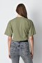 Crew Neck 2-Piece Crop T-Shirt 959 Khaki/Smoked - 6