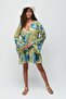 Pareo Beach Dress 22329 Yellow/Turquoise - 4