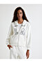 Hooded Oversize Sweatshirt Zippered Printed Pocket - 3