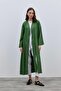 Textured Comfortable Women's Kimono Green