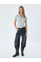 Polo Neck T-Shirt Short Sleeve Metallic Yarn Detail Camisole - 2
