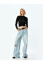 Ribbed Draped Long Sleeve Crew Neck Bodysuit - 2