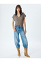 Half Zipper Detailed Stand Collar Knitwear Crop Sweater - 2