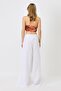 Women's Belted Pareo Trousers 9078 White - 5