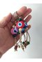 Evil Eye Bead Keychain 10 Pieces Evil Eye Repellent Evil Eye Hand Made Wicker Colorful Beaded Evil Eye Keychain - 2