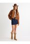 Covered Pocket Detailed Buttoned Comfortable Fit Faux Suede Jacket