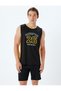Sports Athlete Slogan Printed Ribbed Crew Neck Sleeveless - 2