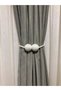 Magnetic Cord Wrap Tulle and Background Curtain Collection Buckle - White