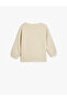 Basic Sweatshirt Crew Neck Long Sleeve Ribbed Cotton Blend - 2