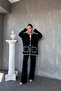 Crew Neck Double Jacket Trousers Knitwear Set - 3