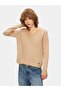 Knitwear Turtleneck Long Sleeve Cream Sweater - 2