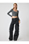 Long Sleeve T-Shirt Crop U Neck Buttoned Slim Fit - 2