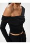 Rochie de seara Bluza Detaliu umar Maneca lunga Drapat Guler dublu - 5