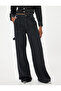Wide Leg Jeans with Buttons, Standard Waist, Cotton - Bianca Jeans - 3