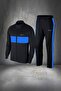 Men's Black New Supra Combed Cotton Two Piece Clothing Tracksuit Set S-3Xl