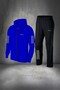 Men's Blue New Supra Combed Cotton Pocket Casual Daily Tracksuit Set S-3Xl