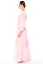 Ruched Stripe Detailed Dress Pink - 3
