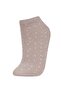 Women's 5-Piece Cotton Booties Socks C6411Axns - 4