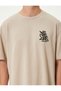 Oversize T-Shirt with Graffiti Print, Short Sleeve, Crew Neck, Cotton Blend - 5