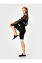 High Waist Geometric Printed Slim Fit Short Sports Leggings Interlock