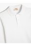 Polo Neck Basic T-Shirt Long Sleeve Cotton - 5