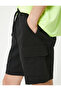Cargo Shorts Pocket Detail Lace-Up Waist Three Thread Fabric Cotton Blend - 5