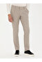 Beige Slim Fit Wool Cashmere Blended Striped Fabric Pants 50272619-Vr011 - 2