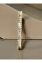 Stainless Steel Baguette Handcuffs - Gold Gilded and Rhinestone - 2