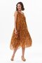 Strappy Voile Aphrodite Midi Length Summer Dress Dark Mustard 6202 - 4