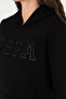 Women's Black Basic Hooded Sweatshirt 50296931-Vr046 - 7