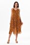 Strappy Voile Aphrodite Midi Length Summer Dress Dark Mustard 6202