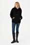 Women's Black Hooded Sweatshirt 50273081-Vr046 - 4