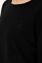 Women's Black Basic Crew Neck Sweatshirt 50296919-Vr046 - 7
