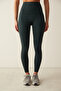 Extra High Waist Khaki Leggings - Ankle Length Miracle Pop Up (PUSH UP) - 2