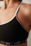حمالة صدر Strappy باللون الأسود - 2