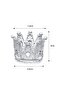 Crown Acrylic Glass Container Large Size - 5