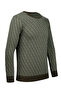 Men's Coarse Knit Crew Neck Knitwear Khaki Sweater Patterned Regular Fit - 5023 - 2