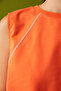 Orange Sleeveless Sweatshirt with Elastic Waist - 6