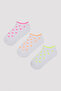 جوارب طويلة مكونة من 3 قطع باللون الأبيض من Neon Dots للفتيات