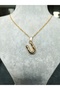 Balloon Letter U Letter Gold Necklace - 2