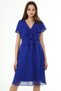 Women's Double-Breasted New Season Chiffon Dress with Collar Tie Detail Dp8081 - 3