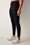 Black Smooth Feel High Waist Ankle Length Leggings - 3