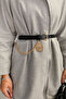 Grey Belted Stamp Coat 32-6425-1 - 4