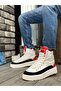 BA0811 BOA High Sole White Parachute Fabric Red Skin Detailed Men's Shoes - 2