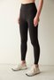 Black High Waist Soft Feel Ankle Length Tights