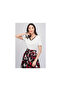 8150561 V-Neck Lace Inside Short Sleeve Blouse Ecru