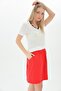 20061494 Single Jersey V-Neck Collar Lace Short Sleeve Blouse White - 2