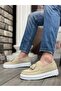 Ba0154 Laceless High Sole Linen Cream Color Tasseled Men's Shoes - 5