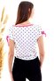 20050510 Single Jersey Smile Print Tie-Up Blouse Fusya - 6